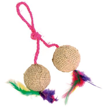 Trixie 2 Jute Bälle Catnip, 4,5cm