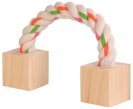 Trixie Spieltau mit Holzklötzchen 20cm