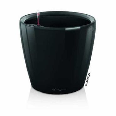 LECHUZA CLASSICO Premium LS 50 Komplettset schwarz hochglanz