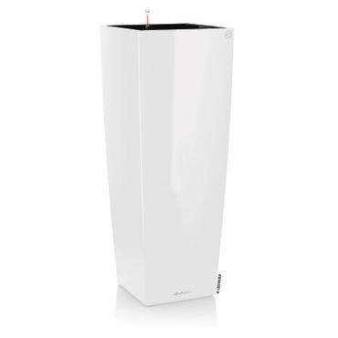 LECHUZA CUBICO Alto Premium 40 Komplettset weiß hochglanz