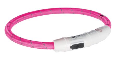 Trixie Flash Leuchtring Pink L-XL 65cm