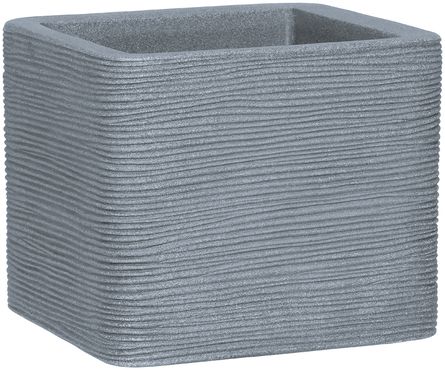 Geli Kubus Rille quadratisch 40 cm betonfarbe