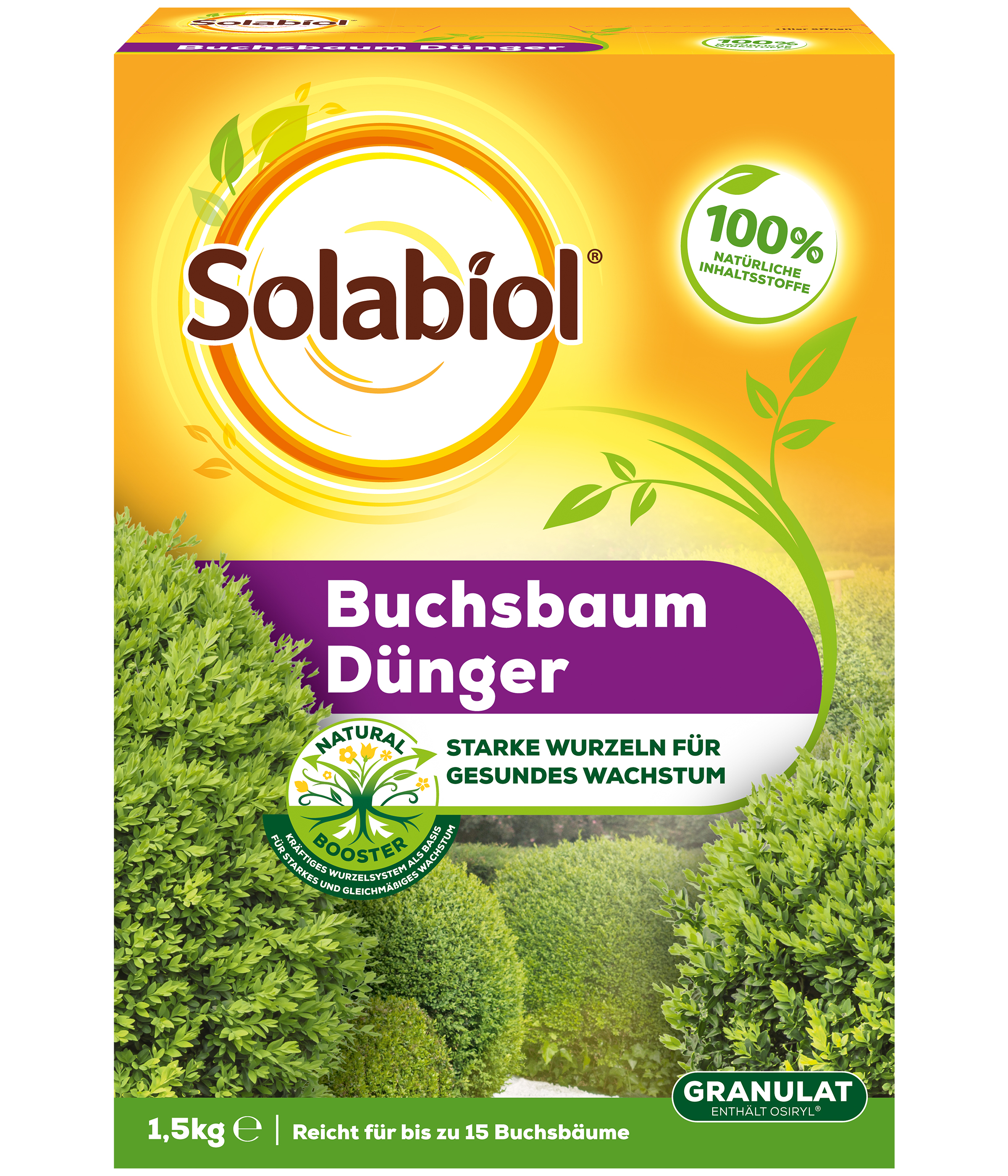 Solabiol Buchsbaum Dnger 1,5kg | meingartencenter24.de - Garten Online  Shop & Weber Grill Store