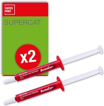 SWISSINNO SuperCat Ersatzköder 2x Spritzen je 3g für Mausefalle, Rattenfalle, Lebendfalle