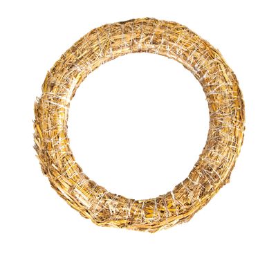 Adventskranz, Rohling, Strohrömer, Ø 30cm ca. 5cm dick