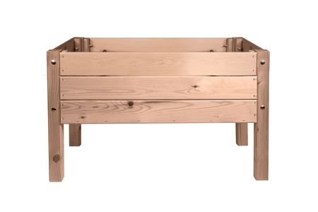 mgc24 Hochbeet Massiv für Kinder 79x40x50cm Kiefernholz dunkelbraun