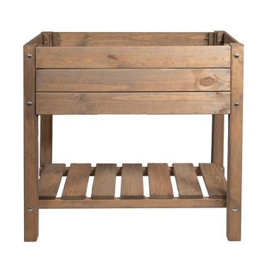 mgc24 Hochbeet Massiv S 79x40x78cm Kiefernholz dunkelbraun