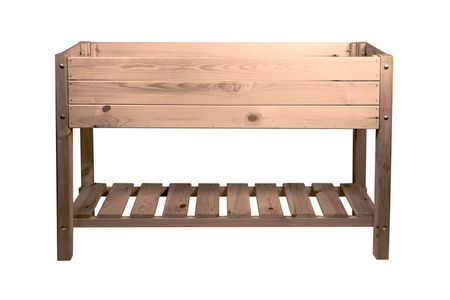 mgc24 Hochbeet Massiv L 118x40x78cm Kiefernholz dunkelbraun