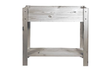 mgc24 Hochbeet für Balkon 80x30x78cm Kiefernholz anthrazit