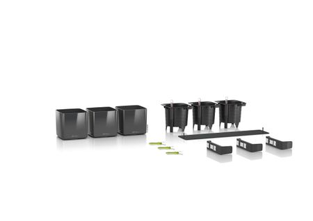 LECHUZA CUBE Glossy Green Wall Home Kit Komplettset anthrazit highgloss