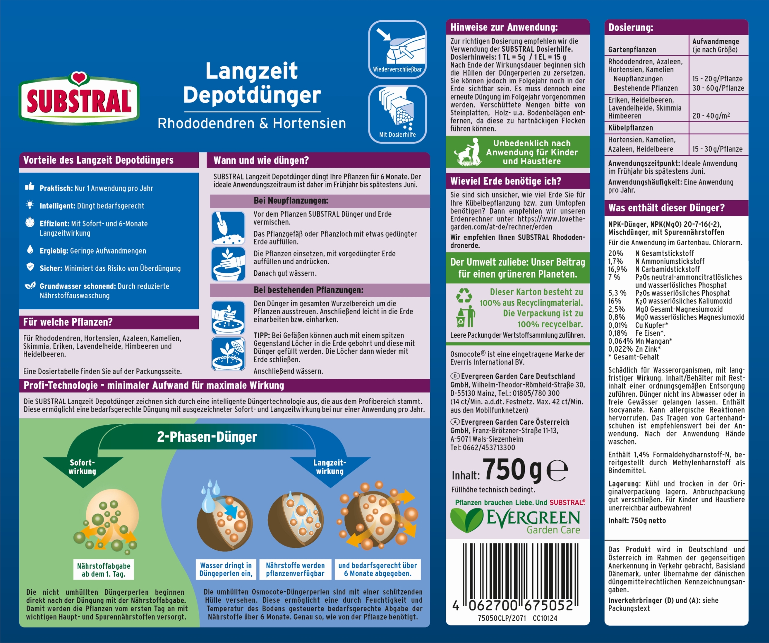 Substral Langzeit Depotdnger Rhododendren & Hortensien 750g |  meingartencenter24.de - Garten Online Shop & Weber Grill Store
