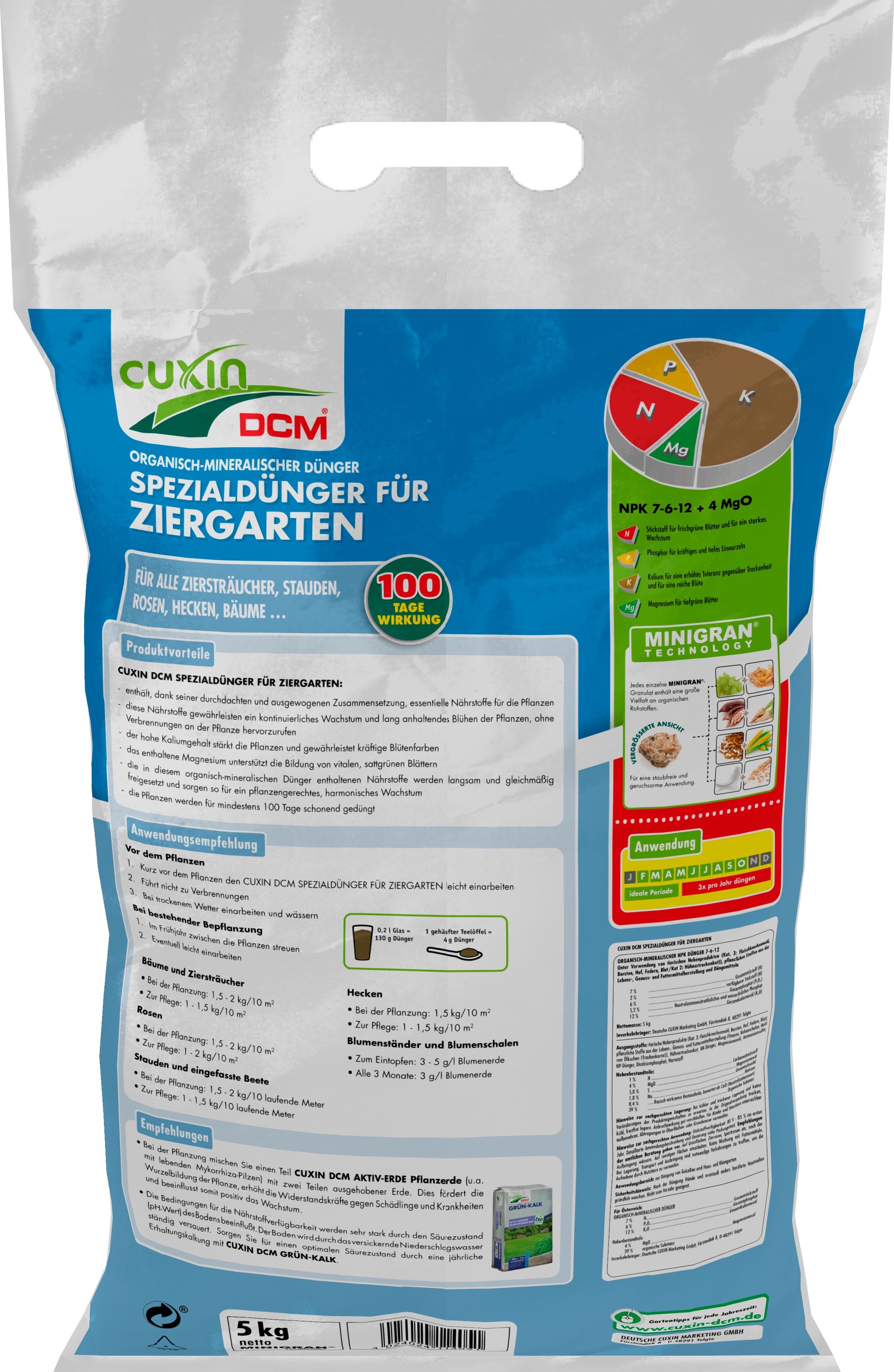 CUXIN DCM Spezialdnger fr Ziergarten 5kg | meingartencenter24.de - Garten  Online Shop & Weber Grill Store