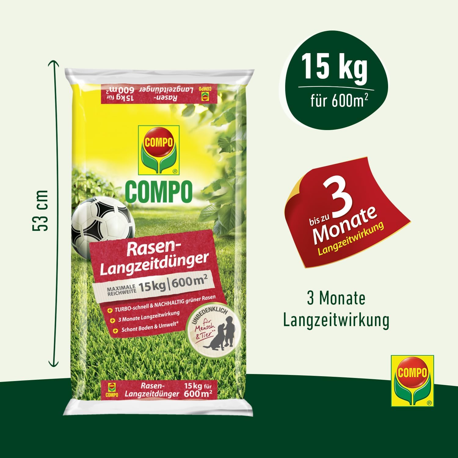 COMPO Rasen-Langzeitdnger 15kg fr 600m | meingartencenter24.de - Garten  Online Shop & Weber Grill Store