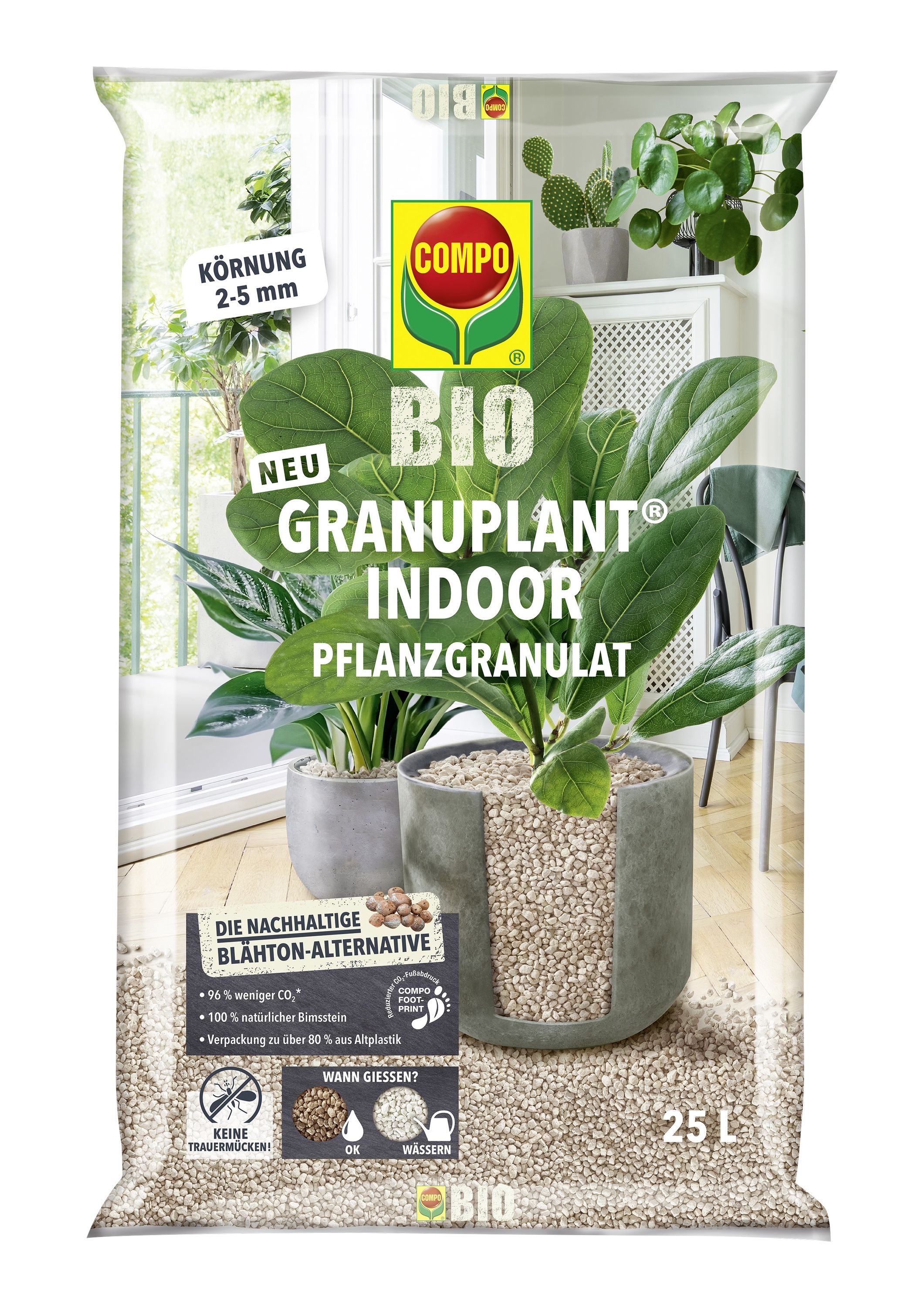 COMPO BIO GRANUPLANT Indoor Pflanzgranulat 25l | meingartencenter24.de -  Garten Online Shop & Weber Grill Store