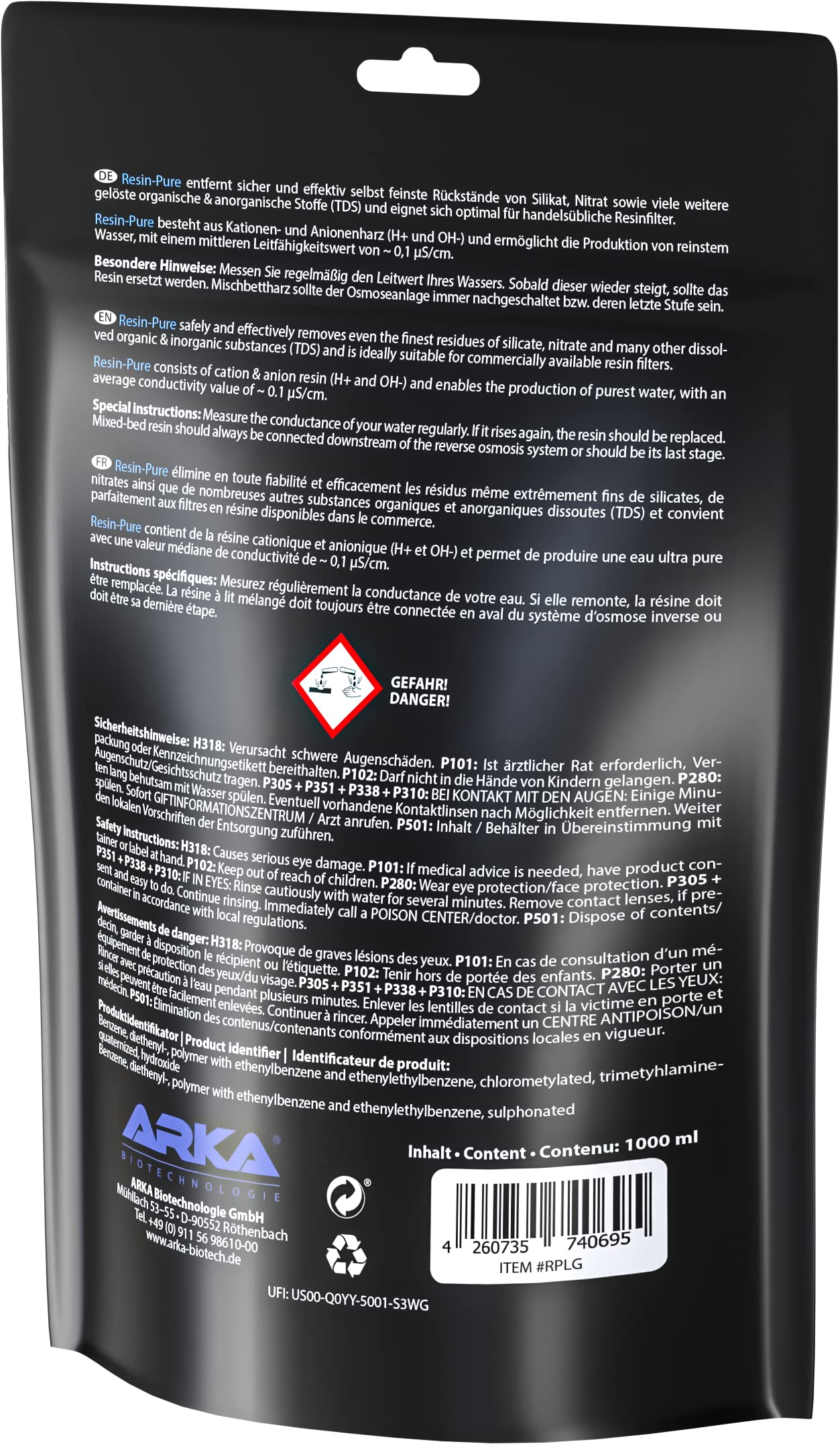 ARKA Resin-Pure - Mischbettharz 1l ARKA Resin-Pure - Mischbettharz 1l