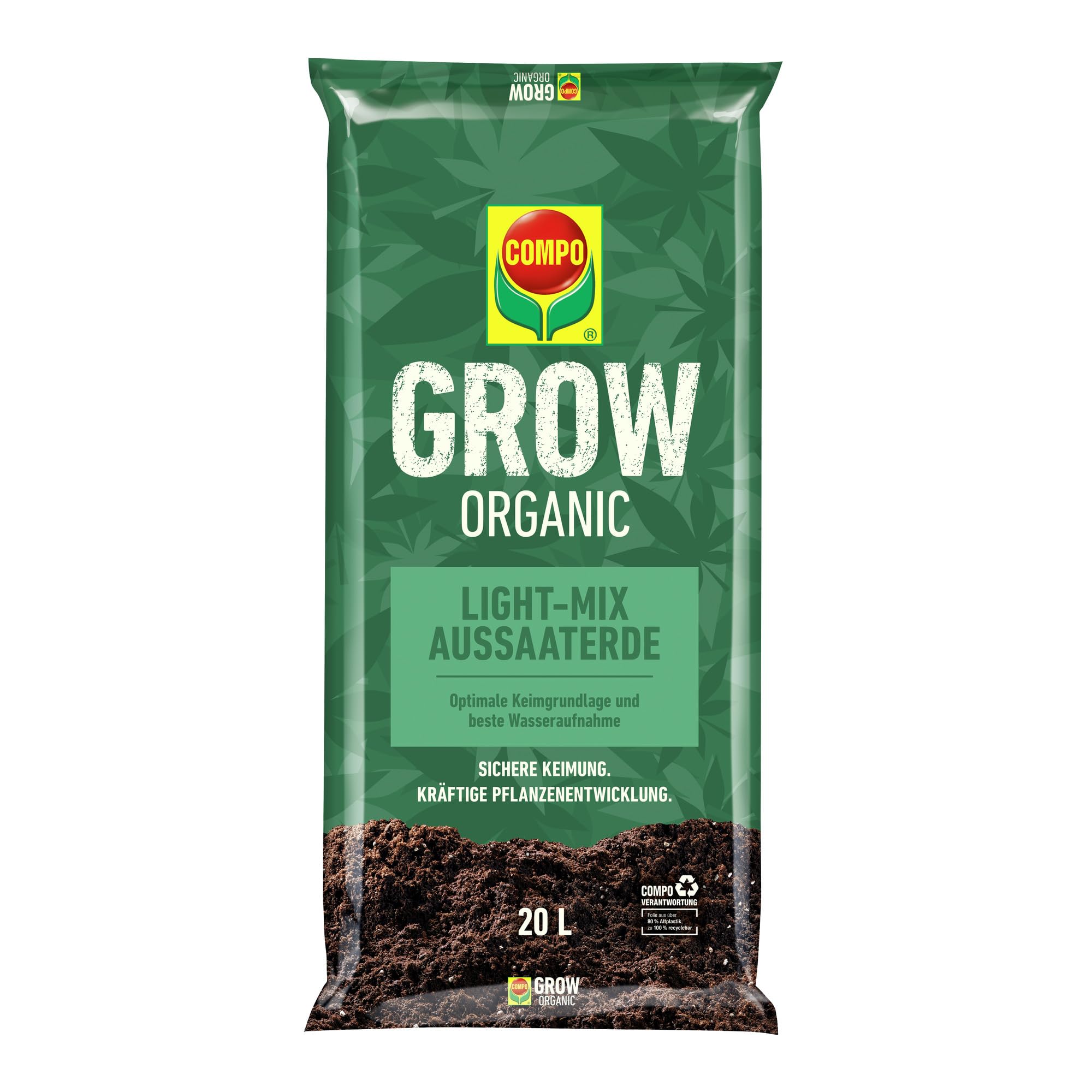 COMPO GROW Organic Light-Mix Aussaaterde 20l | meingartencenter24.de -  Garten Online Shop & Weber Grill Store