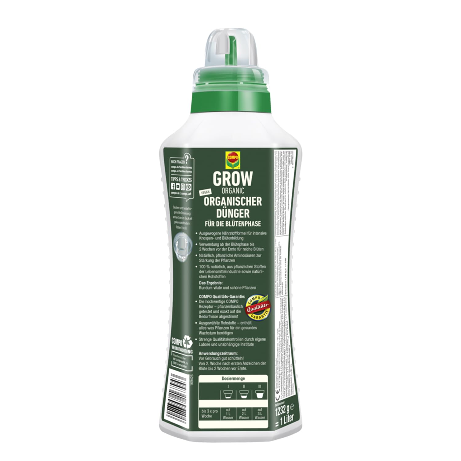 COMPO GROW Organic Blte Dnger 1l | meingartencenter24.de - Garten Online  Shop & Weber Grill Store