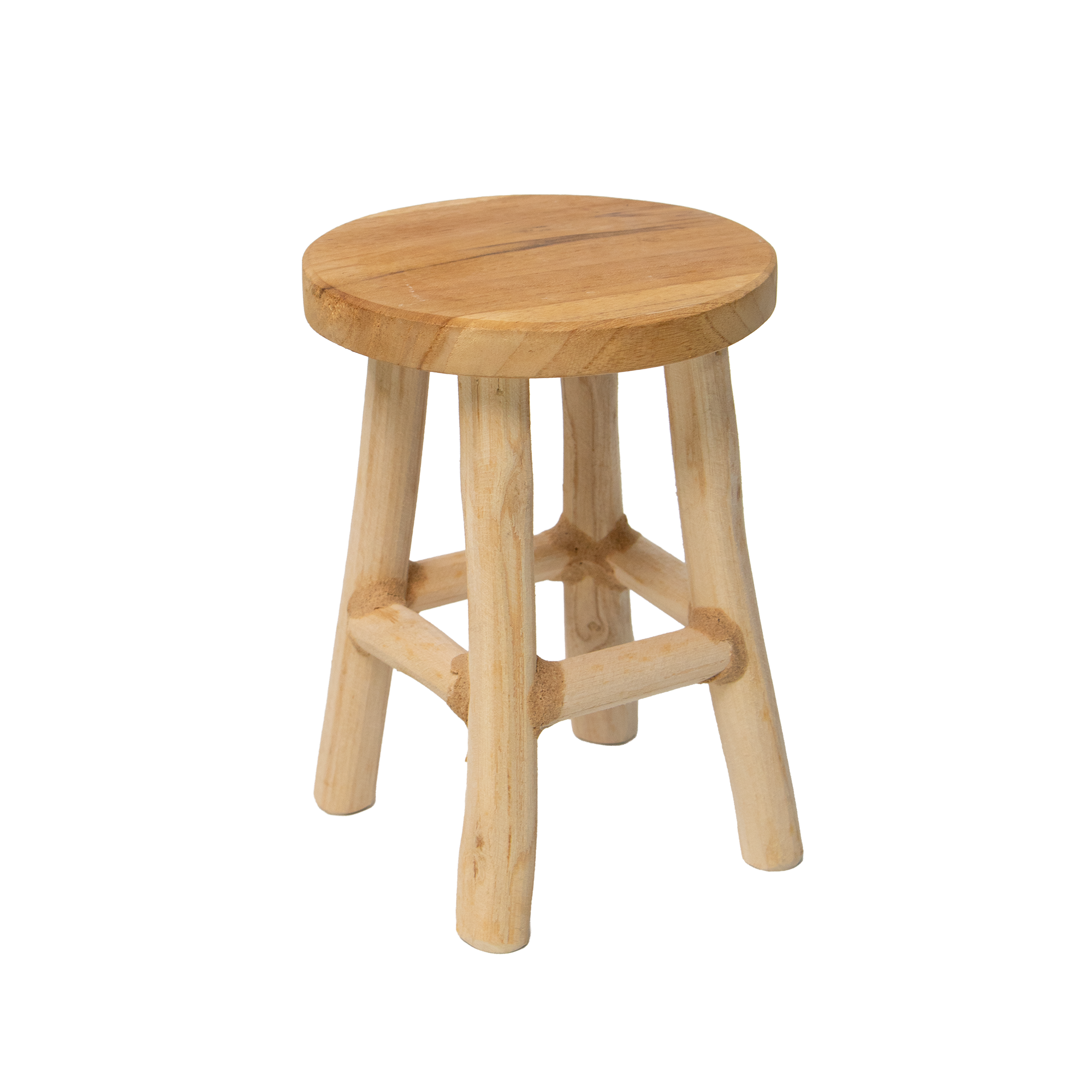 mgc24 Hocker aus Teakholz rund Ø17cm x 22cm Garten Online Shop & Weber Grill Store