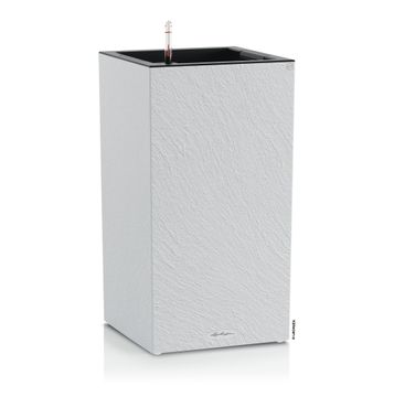 LECHUZA CANTO Slatestone 30 high Komplettset light grey