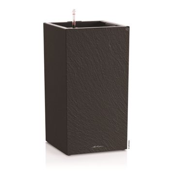 LECHUZA CANTO Slatestone 30 LED high Komplettset dark grey