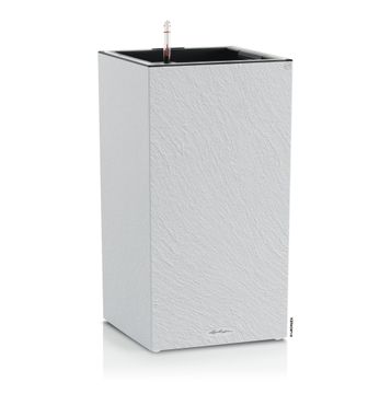 LECHUZA CANTO Slatestone 30 LED high Komplettset light grey