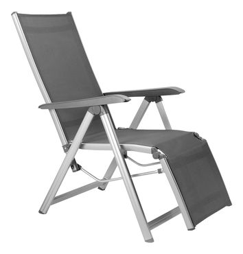Kettler Relaxsessel, silber/anthrazit, Aluminium/Outdoorgewebe 61 × 90 × 111 cm