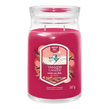 Yankee Candle Santa on Skis große Signature Kerze im Glas