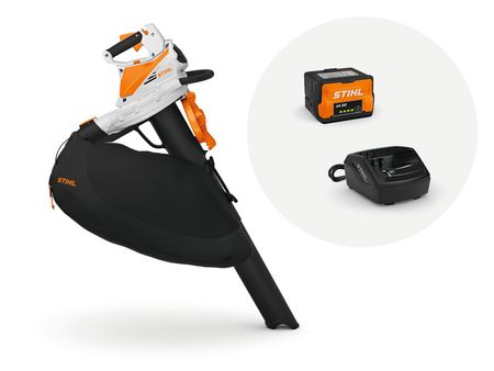 STIHL Akku-Saughäcksler SHA 56 mit Akku AK 20 und Ladegerät AL 101