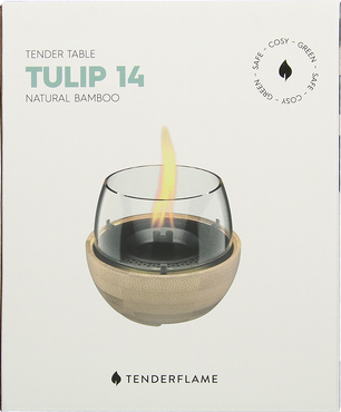 Tenderflame Tischfeuer Tulip 14 Natural Bambo