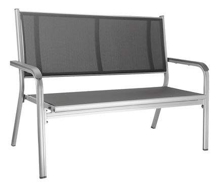 Kettler BASIC PLUS 2er Bank silber/anthrazit 137,5 × 64 × 97 cm