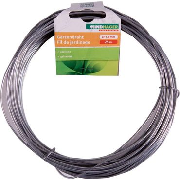 Windhager Gartendraht 25m / 1,8mm verzinkt