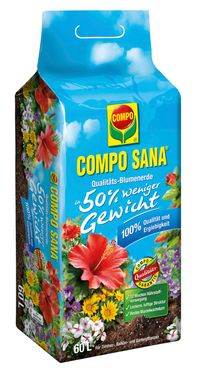 COMPO SANA Qualitäts-Blumenerde ca. 50% weniger Gewicht 60l