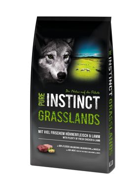 PURE INSTINCT 12kg Grasslands mit Huhn & Lamm