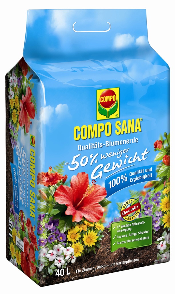 COMPO SANA Qualitts-Blumenerde ca. 50% weniger Gewicht 40l |  meingartencenter24.de - Garten Online Shop & Weber Grill Store