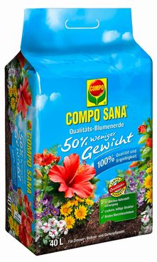 COMPO SANA Qualitäts-Blumenerde ca. 50% weniger Gewicht 40l