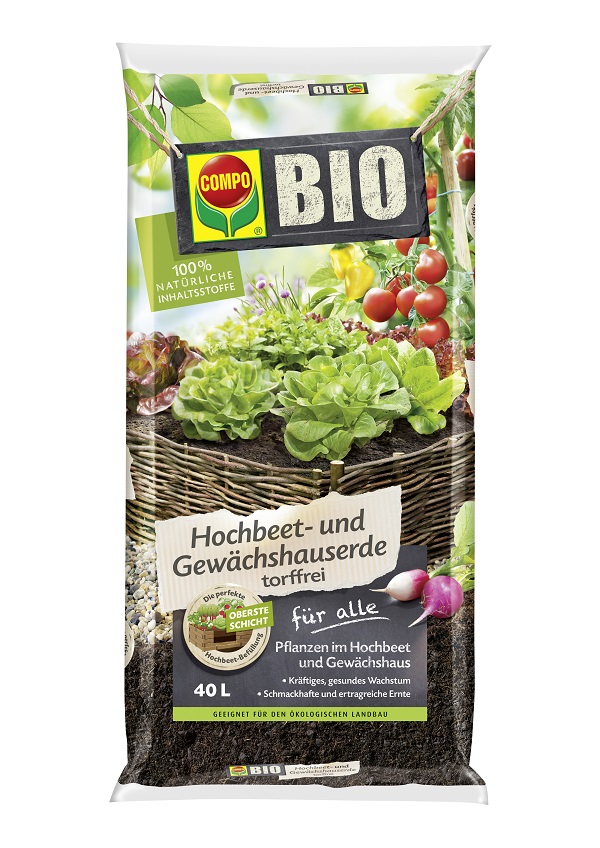 COMPO BIO Hochbeet- und Gewchshauserde torffrei 40l |  meingartencenter24.de - Garten Online Shop & Weber Grill Store