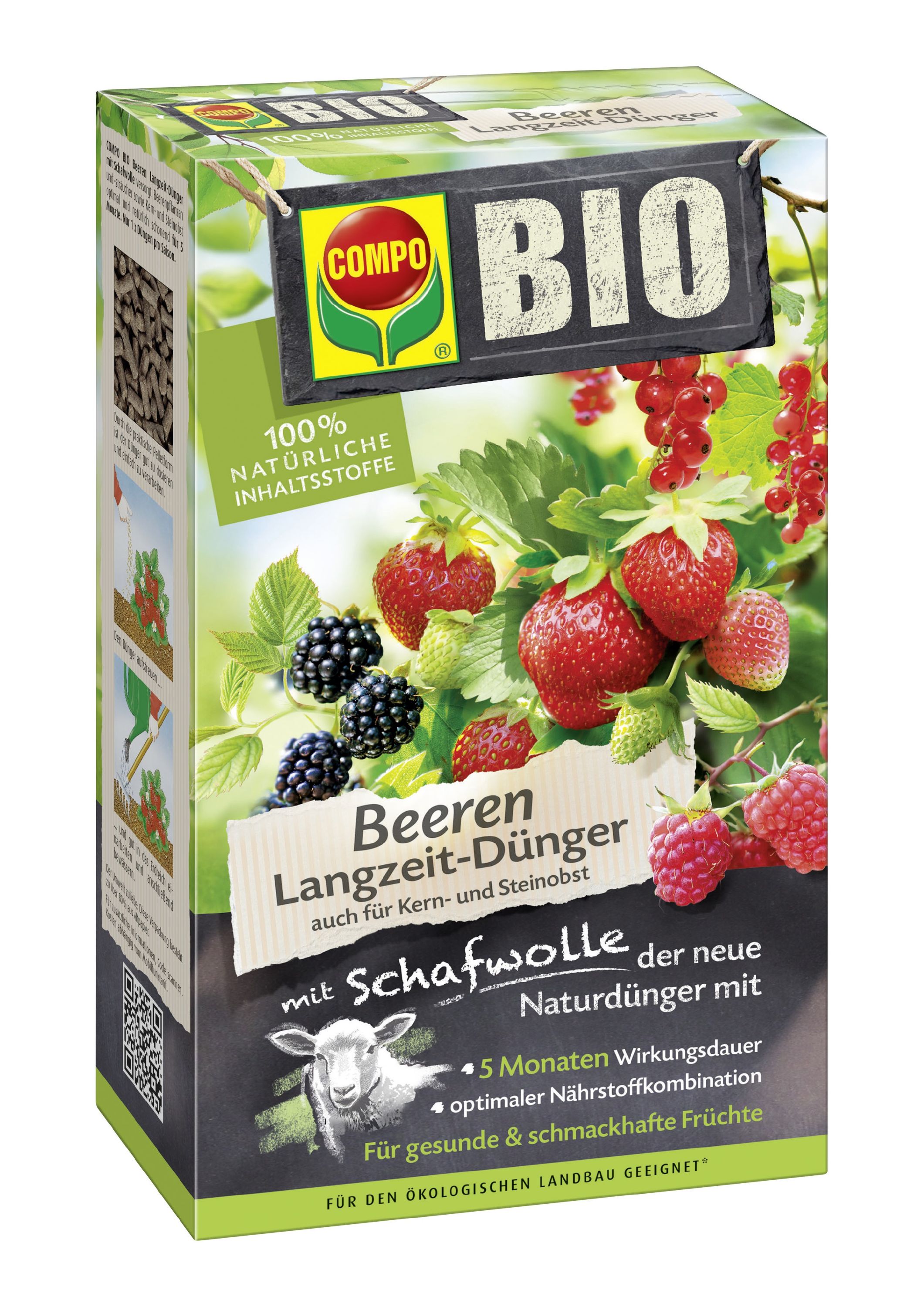 COMPO BIO Beeren Langzeit-Dnger mit Schafwolle 2kg | meingartencenter24.de  - Garten Online Shop & Weber Grill Store