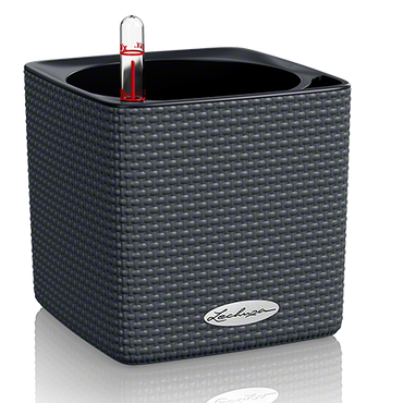 LECHUZA CUBE Color 14 Komplettset schiefergrau