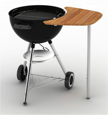 Weber Bambusholz Arbeitstisch, für Holzkohlegrills mit 47cm und 57cm (außer Compact Kettle)