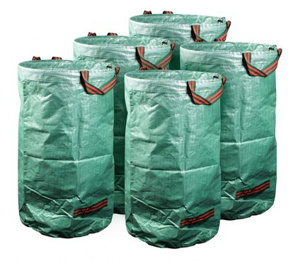mgc24 Gartensack 120 Liter aus robustem Polypropylen Gewebe 150 g/m² | 5er-Set