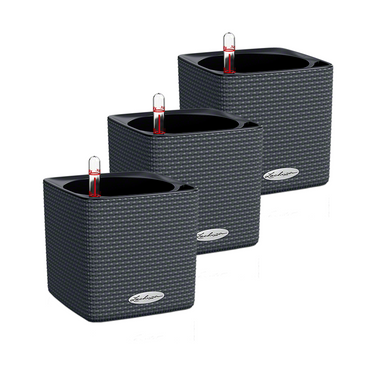 Lechuza CUBE Color 14 Komplettset schiefergrau Vorteilsset 3 Stück