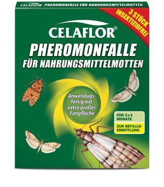 Celaflor Pheromonfalle für Nahrungsmittelmotten 3 Stück