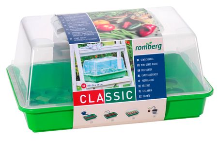 Romberg Gewächshaus M 38x24x19cm mit Belüftung, bruchsicherer Deckel